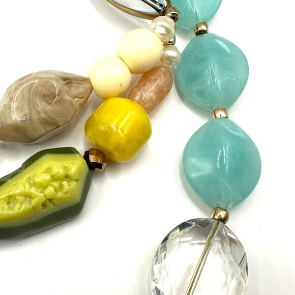 Anthropologie Necklace Chunky Mixed Stone Colorful Beaded Semi precious beads - Picture 5 of 13